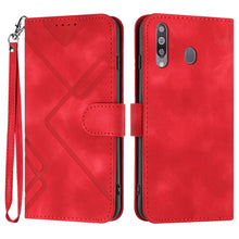 Load image into Gallery viewer, Line Pattern Skin Feel Leather Phone Case, For Samsung Galaxy A20s, For Samsung Galaxy Note10+, For Samsung Galaxy A20e / A10e, For Samsung Galaxy A70, For Samsung Galaxy A40, For Samsung Galaxy A10 / M10, For Samsung Galaxy A20 / A30                  ...