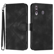 Load image into Gallery viewer, Line Pattern Skin Feel Leather Phone Case, For Samsung Galaxy A20s, For Samsung Galaxy Note10+, For Samsung Galaxy A20e / A10e, For Samsung Galaxy A70, For Samsung Galaxy A40, For Samsung Galaxy A10 / M10, For Samsung Galaxy A20 / A30                  ...