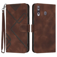Load image into Gallery viewer, Line Pattern Skin Feel Leather Phone Case, For Samsung Galaxy A20s, For Samsung Galaxy Note10+, For Samsung Galaxy A20e / A10e, For Samsung Galaxy A70, For Samsung Galaxy A40, For Samsung Galaxy A10 / M10, For Samsung Galaxy A20 / A30                  ...