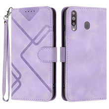 Load image into Gallery viewer, Line Pattern Skin Feel Leather Phone Case, For Samsung Galaxy A20s, For Samsung Galaxy Note10+, For Samsung Galaxy A20e / A10e, For Samsung Galaxy A70, For Samsung Galaxy A40, For Samsung Galaxy A10 / M10, For Samsung Galaxy A20 / A30                  ...