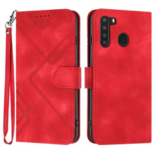 Load image into Gallery viewer, Line Pattern Skin Feel Leather Phone Case, For Samsung Galaxy A11 EU Version, For Samsung Galaxy S20, For Samsung Galaxy S20+, For Samsung Galaxy A21 EU Version, For Samsung Galaxy A71 4G, For Samsung Galaxy A51 4G, For Samsung Galaxy A50 / A50s       ...