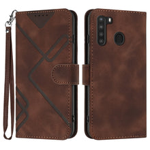 Load image into Gallery viewer, Line Pattern Skin Feel Leather Phone Case, For Samsung Galaxy A11 EU Version, For Samsung Galaxy S20, For Samsung Galaxy S20+, For Samsung Galaxy A21 EU Version, For Samsung Galaxy A71 4G, For Samsung Galaxy A51 4G, For Samsung Galaxy A50 / A50s       ...