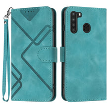 Load image into Gallery viewer, Line Pattern Skin Feel Leather Phone Case, For Samsung Galaxy A11 EU Version, For Samsung Galaxy S20, For Samsung Galaxy S20+, For Samsung Galaxy A21 EU Version, For Samsung Galaxy A71 4G, For Samsung Galaxy A51 4G, For Samsung Galaxy A50 / A50s       ...