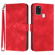 Load image into Gallery viewer, Line Pattern Skin Feel Leather Phone Case, For Samsung Galaxy A12, For Samsung Galaxy Note20 Ultra, For Samsung Galaxy Note20, For Samsung Galaxy A01 / M01, For Samsung Galaxy A21s, For Samsung Galaxy A51 5G, For Samsung Galaxy A71 5G                  ...