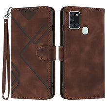 Load image into Gallery viewer, Line Pattern Skin Feel Leather Phone Case, For Samsung Galaxy A12, For Samsung Galaxy Note20 Ultra, For Samsung Galaxy Note20, For Samsung Galaxy A01 / M01, For Samsung Galaxy A21s, For Samsung Galaxy A51 5G, For Samsung Galaxy A71 5G                  ...