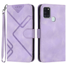 Load image into Gallery viewer, Line Pattern Skin Feel Leather Phone Case, For Samsung Galaxy A12, For Samsung Galaxy Note20 Ultra, For Samsung Galaxy Note20, For Samsung Galaxy A01 / M01, For Samsung Galaxy A21s, For Samsung Galaxy A51 5G, For Samsung Galaxy A71 5G                  ...