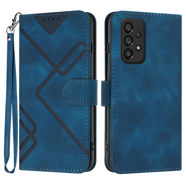 Line Pattern Skin Feel Leather Phone Case, For Samsung Galaxy S23+ 5G, For Samsung Galaxy S23 5G, For Samsung Galaxy A14 5G, For Samsung Galaxy M13 India / F13, For Samsung Galaxy S20 FE, For Samsung Galaxy Xcover6 Pro, For Samsung Galaxy M53 5G       ...