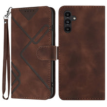 Load image into Gallery viewer, Line Pattern Skin Feel Leather Phone Case, For Samsung Galaxy A55, For Samsung Galaxy A35, For Samsung Galaxy A24 4G, For Samsung Galaxy A14 4G, For Samsung Galaxy A34 5G, For Samsung Galaxy A54 5G, For Samsung Galaxy A04e, For Samsung Galaxy S23 Ultra 5G
