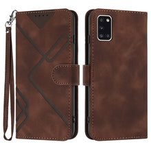 Load image into Gallery viewer, Line Pattern Skin Feel Leather Phone Case, For Samsung Galaxy A12, For Samsung Galaxy Note20 Ultra, For Samsung Galaxy Note20, For Samsung Galaxy A01 / M01, For Samsung Galaxy A21s, For Samsung Galaxy A51 5G, For Samsung Galaxy A71 5G                  ...