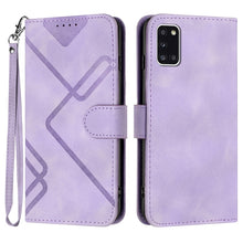 Load image into Gallery viewer, Line Pattern Skin Feel Leather Phone Case, For Samsung Galaxy A12, For Samsung Galaxy Note20 Ultra, For Samsung Galaxy Note20, For Samsung Galaxy A01 / M01, For Samsung Galaxy A21s, For Samsung Galaxy A51 5G, For Samsung Galaxy A71 5G                  ...