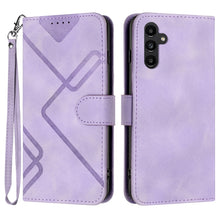 Load image into Gallery viewer, Line Pattern Skin Feel Leather Phone Case, For Samsung Galaxy A55, For Samsung Galaxy A35, For Samsung Galaxy A24 4G, For Samsung Galaxy A14 4G, For Samsung Galaxy A34 5G, For Samsung Galaxy A54 5G, For Samsung Galaxy A04e, For Samsung Galaxy S23 Ultra 5G