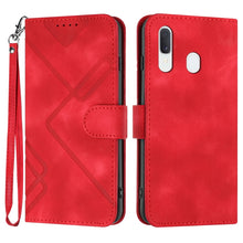 Load image into Gallery viewer, Line Pattern Skin Feel Leather Phone Case, For Samsung Galaxy A20s, For Samsung Galaxy Note10+, For Samsung Galaxy A20e / A10e, For Samsung Galaxy A70, For Samsung Galaxy A40, For Samsung Galaxy A10 / M10, For Samsung Galaxy A20 / A30                  ...