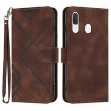 Load image into Gallery viewer, Line Pattern Skin Feel Leather Phone Case, For Samsung Galaxy A20s, For Samsung Galaxy Note10+, For Samsung Galaxy A20e / A10e, For Samsung Galaxy A70, For Samsung Galaxy A40, For Samsung Galaxy A10 / M10, For Samsung Galaxy A20 / A30                  ...
