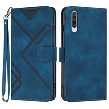 Load image into Gallery viewer, Line Pattern Skin Feel Leather Phone Case, For Samsung Galaxy A11 EU Version, For Samsung Galaxy S20, For Samsung Galaxy S20+, For Samsung Galaxy A21 EU Version, For Samsung Galaxy A71 4G, For Samsung Galaxy A51 4G, For Samsung Galaxy A50 / A50s       ...