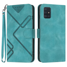 Load image into Gallery viewer, Line Pattern Skin Feel Leather Phone Case, For Samsung Galaxy A11 EU Version, For Samsung Galaxy S20, For Samsung Galaxy S20+, For Samsung Galaxy A21 EU Version, For Samsung Galaxy A71 4G, For Samsung Galaxy A51 4G, For Samsung Galaxy A50 / A50s       ...