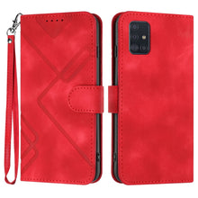 Load image into Gallery viewer, Line Pattern Skin Feel Leather Phone Case, For Samsung Galaxy A12, For Samsung Galaxy Note20 Ultra, For Samsung Galaxy Note20, For Samsung Galaxy A01 / M01, For Samsung Galaxy A21s, For Samsung Galaxy A51 5G, For Samsung Galaxy A71 5G                  ...