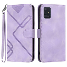 Load image into Gallery viewer, Line Pattern Skin Feel Leather Phone Case, For Samsung Galaxy A12, For Samsung Galaxy Note20 Ultra, For Samsung Galaxy Note20, For Samsung Galaxy A01 / M01, For Samsung Galaxy A21s, For Samsung Galaxy A51 5G, For Samsung Galaxy A71 5G                  ...