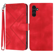 Load image into Gallery viewer, Line Pattern Skin Feel Leather Phone Case, For Samsung Galaxy A55, For Samsung Galaxy A35, For Samsung Galaxy A24 4G, For Samsung Galaxy A14 4G, For Samsung Galaxy A34 5G, For Samsung Galaxy A54 5G, For Samsung Galaxy A04e, For Samsung Galaxy S23 Ultra 5G