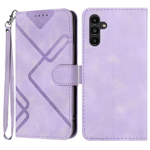 Load image into Gallery viewer, Line Pattern Skin Feel Leather Phone Case, For Samsung Galaxy A55, For Samsung Galaxy A35, For Samsung Galaxy A24 4G, For Samsung Galaxy A14 4G, For Samsung Galaxy A34 5G, For Samsung Galaxy A54 5G, For Samsung Galaxy A04e, For Samsung Galaxy S23 Ultra 5G