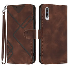 Load image into Gallery viewer, Line Pattern Skin Feel Leather Phone Case, For Samsung Galaxy A20s, For Samsung Galaxy Note10+, For Samsung Galaxy A20e / A10e, For Samsung Galaxy A70, For Samsung Galaxy A40, For Samsung Galaxy A10 / M10, For Samsung Galaxy A20 / A30                  ...