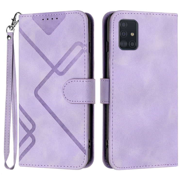 Line Pattern Skin Feel Leather Phone Case, For Samsung Galaxy A11 EU Version, For Samsung Galaxy S20, For Samsung Galaxy S20+, For Samsung Galaxy A21 EU Version, For Samsung Galaxy A71 4G, For Samsung Galaxy A51 4G, For Samsung Galaxy A50 / A50s       ...