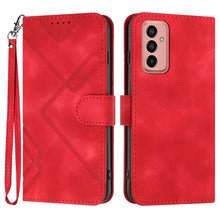 Load image into Gallery viewer, Line Pattern Skin Feel Leather Phone Case, For Samsung Galaxy S23+ 5G, For Samsung Galaxy S23 5G, For Samsung Galaxy A14 5G, For Samsung Galaxy M13 India / F13, For Samsung Galaxy S20 FE, For Samsung Galaxy Xcover6 Pro, For Samsung Galaxy M53 5G       ...