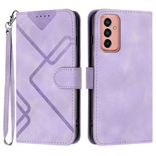 Load image into Gallery viewer, Line Pattern Skin Feel Leather Phone Case, For Samsung Galaxy S23+ 5G, For Samsung Galaxy S23 5G, For Samsung Galaxy A14 5G, For Samsung Galaxy M13 India / F13, For Samsung Galaxy S20 FE, For Samsung Galaxy Xcover6 Pro, For Samsung Galaxy M53 5G       ...