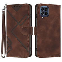 Load image into Gallery viewer, Line Pattern Skin Feel Leather Phone Case, For Samsung Galaxy S23+ 5G, For Samsung Galaxy S23 5G, For Samsung Galaxy A14 5G, For Samsung Galaxy M13 India / F13, For Samsung Galaxy S20 FE, For Samsung Galaxy Xcover6 Pro, For Samsung Galaxy M53 5G       ...