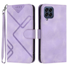 Load image into Gallery viewer, Line Pattern Skin Feel Leather Phone Case, For Samsung Galaxy S23+ 5G, For Samsung Galaxy S23 5G, For Samsung Galaxy A14 5G, For Samsung Galaxy M13 India / F13, For Samsung Galaxy S20 FE, For Samsung Galaxy Xcover6 Pro, For Samsung Galaxy M53 5G       ...