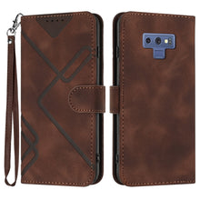 Load image into Gallery viewer, Line Pattern Skin Feel Leather Phone Case