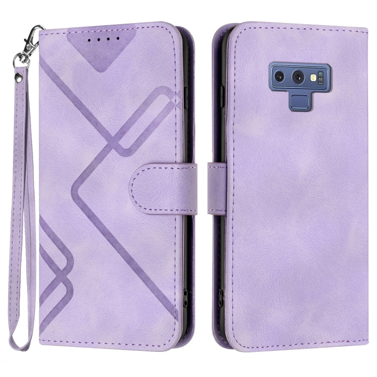 Line Pattern Skin Feel Leather Phone Case