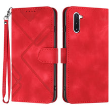 Load image into Gallery viewer, Line Pattern Skin Feel Leather Phone Case, For Samsung Galaxy A11 EU Version, For Samsung Galaxy S20, For Samsung Galaxy S20+, For Samsung Galaxy A21 EU Version, For Samsung Galaxy A71 4G, For Samsung Galaxy A51 4G, For Samsung Galaxy A50 / A50s       ...