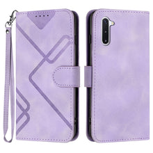 Load image into Gallery viewer, Line Pattern Skin Feel Leather Phone Case, For Samsung Galaxy A11 EU Version, For Samsung Galaxy S20, For Samsung Galaxy S20+, For Samsung Galaxy A21 EU Version, For Samsung Galaxy A71 4G, For Samsung Galaxy A51 4G, For Samsung Galaxy A50 / A50s       ...