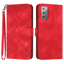 Load image into Gallery viewer, Line Pattern Skin Feel Leather Phone Case, For Samsung Galaxy A12, For Samsung Galaxy Note20 Ultra, For Samsung Galaxy Note20, For Samsung Galaxy A01 / M01, For Samsung Galaxy A21s, For Samsung Galaxy A51 5G, For Samsung Galaxy A71 5G                  ...