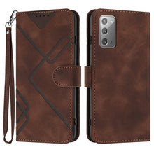 Load image into Gallery viewer, Line Pattern Skin Feel Leather Phone Case, For Samsung Galaxy A12, For Samsung Galaxy Note20 Ultra, For Samsung Galaxy Note20, For Samsung Galaxy A01 / M01, For Samsung Galaxy A21s, For Samsung Galaxy A51 5G, For Samsung Galaxy A71 5G                  ...