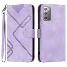 Load image into Gallery viewer, Line Pattern Skin Feel Leather Phone Case, For Samsung Galaxy A12, For Samsung Galaxy Note20 Ultra, For Samsung Galaxy Note20, For Samsung Galaxy A01 / M01, For Samsung Galaxy A21s, For Samsung Galaxy A51 5G, For Samsung Galaxy A71 5G                  ...
