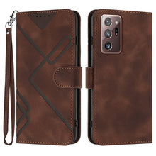 Load image into Gallery viewer, Line Pattern Skin Feel Leather Phone Case, For Samsung Galaxy A12, For Samsung Galaxy Note20 Ultra, For Samsung Galaxy Note20, For Samsung Galaxy A01 / M01, For Samsung Galaxy A21s, For Samsung Galaxy A51 5G, For Samsung Galaxy A71 5G                  ...