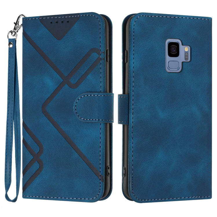 Line Pattern Skin Feel Leather Phone Case