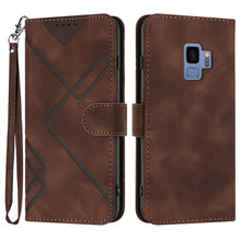 Load image into Gallery viewer, Line Pattern Skin Feel Leather Phone Case