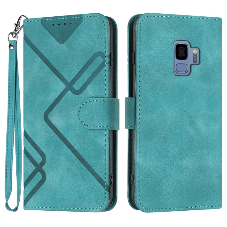Line Pattern Skin Feel Leather Phone Case