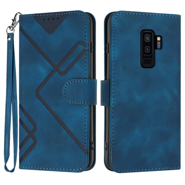 Line Pattern Skin Feel Leather Phone Case