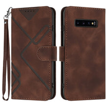 Load image into Gallery viewer, Line Pattern Skin Feel Leather Phone Case
