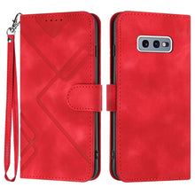 Load image into Gallery viewer, Line Pattern Skin Feel Leather Phone Case, For Samsung Galaxy A20s, For Samsung Galaxy Note10+, For Samsung Galaxy A20e / A10e, For Samsung Galaxy A70, For Samsung Galaxy A40, For Samsung Galaxy A10 / M10, For Samsung Galaxy A20 / A30                  ...