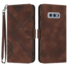 Load image into Gallery viewer, Line Pattern Skin Feel Leather Phone Case, For Samsung Galaxy A20s, For Samsung Galaxy Note10+, For Samsung Galaxy A20e / A10e, For Samsung Galaxy A70, For Samsung Galaxy A40, For Samsung Galaxy A10 / M10, For Samsung Galaxy A20 / A30                  ...