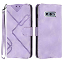 Load image into Gallery viewer, Line Pattern Skin Feel Leather Phone Case, For Samsung Galaxy A20s, For Samsung Galaxy Note10+, For Samsung Galaxy A20e / A10e, For Samsung Galaxy A70, For Samsung Galaxy A40, For Samsung Galaxy A10 / M10, For Samsung Galaxy A20 / A30                  ...