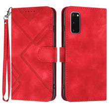 Load image into Gallery viewer, Line Pattern Skin Feel Leather Phone Case, For Samsung Galaxy A11 EU Version, For Samsung Galaxy S20, For Samsung Galaxy S20+, For Samsung Galaxy A21 EU Version, For Samsung Galaxy A71 4G, For Samsung Galaxy A51 4G, For Samsung Galaxy A50 / A50s       ...