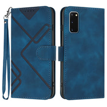 Load image into Gallery viewer, Line Pattern Skin Feel Leather Phone Case, For Samsung Galaxy A11 EU Version, For Samsung Galaxy S20, For Samsung Galaxy S20+, For Samsung Galaxy A21 EU Version, For Samsung Galaxy A71 4G, For Samsung Galaxy A51 4G, For Samsung Galaxy A50 / A50s       ...