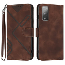 Load image into Gallery viewer, Line Pattern Skin Feel Leather Phone Case, For Samsung Galaxy S23+ 5G, For Samsung Galaxy S23 5G, For Samsung Galaxy A14 5G, For Samsung Galaxy M13 India / F13, For Samsung Galaxy S20 FE, For Samsung Galaxy Xcover6 Pro, For Samsung Galaxy M53 5G       ...
