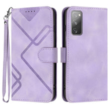 Load image into Gallery viewer, Line Pattern Skin Feel Leather Phone Case, For Samsung Galaxy S23+ 5G, For Samsung Galaxy S23 5G, For Samsung Galaxy A14 5G, For Samsung Galaxy M13 India / F13, For Samsung Galaxy S20 FE, For Samsung Galaxy Xcover6 Pro, For Samsung Galaxy M53 5G       ...