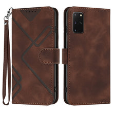 Load image into Gallery viewer, Line Pattern Skin Feel Leather Phone Case, For Samsung Galaxy A11 EU Version, For Samsung Galaxy S20, For Samsung Galaxy S20+, For Samsung Galaxy A21 EU Version, For Samsung Galaxy A71 4G, For Samsung Galaxy A51 4G, For Samsung Galaxy A50 / A50s       ...